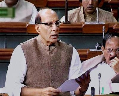 Pakistan behind Kashmir protests Rajnath Singh tells Lok Sabha