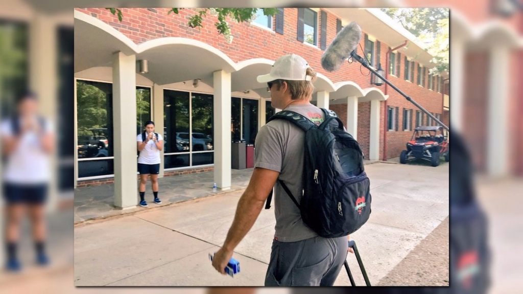 Panthers arrive for training camp in Spartanburg SC at Wofford College