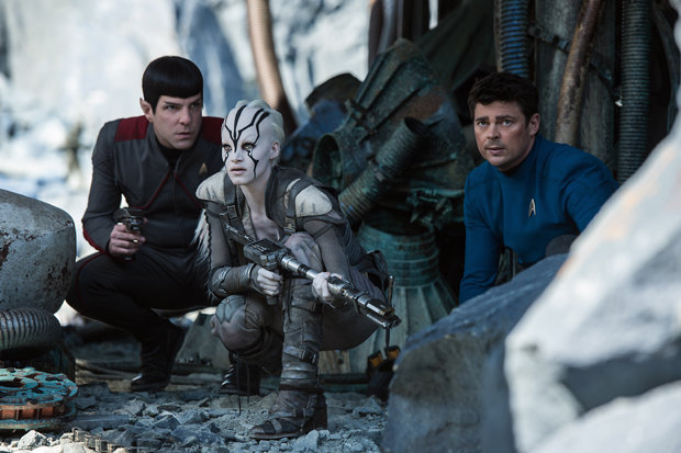 UK EAR WE GO AGAIN Mr Spock and Bones find a new ally in Sofia Boutella's Jaylah