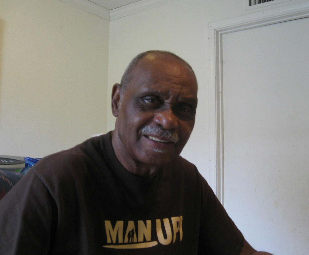 Rev. Peter Johnson at his home in southern Dallas. He says Micah Xavier Johnson offered to work security for protesters outside a Donald Trump appearance in Dallas