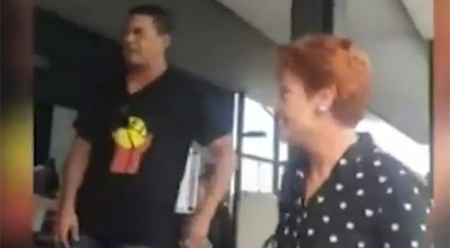 Pauline Hanson fields attack from Aboriginal leader Murrandoo Yanner while visiting Cairns