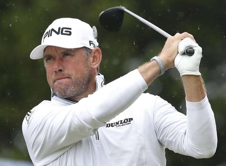 Golf- British Open- England's Lee Westwood watches his tee shot on the 12th hole during the second round- Royal Troon Scotland Britain- 15/07/2016. REUTERS  Craig Brough