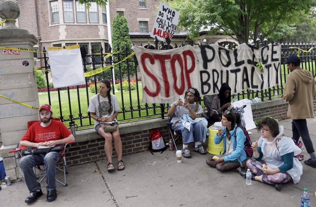 St. Paul Minn. where protests continue over the shooting death by police of Philando Castile after a traffic stop Wednesday July 6 in Falcon Heights. (AP