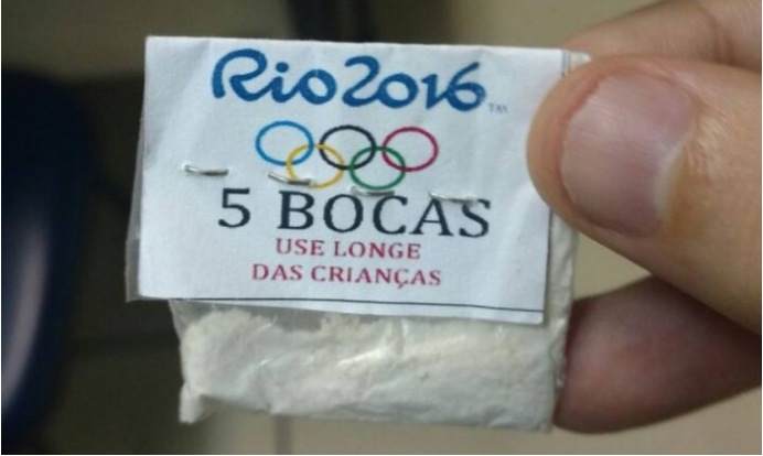 Bags of cocaine with the Olympic logo on them were found by Brazilian police