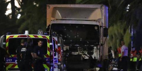 Large truck plows through French celebration at top speed killing 84