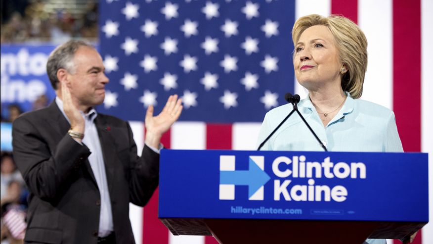 Clinton puts faith in 'vanilla nice' running mate Kaine