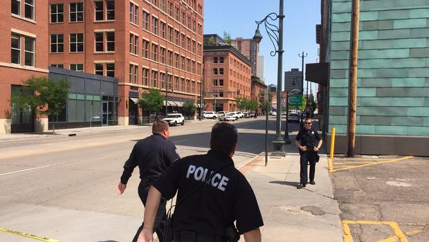 Police near the scene of a shooting in Denver Colorado on Tuesday June 28 2016.         
                                     CBS Denver