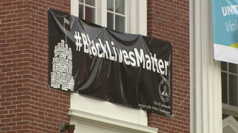 Somerville police officers plan protest of Black Lives Matter banner