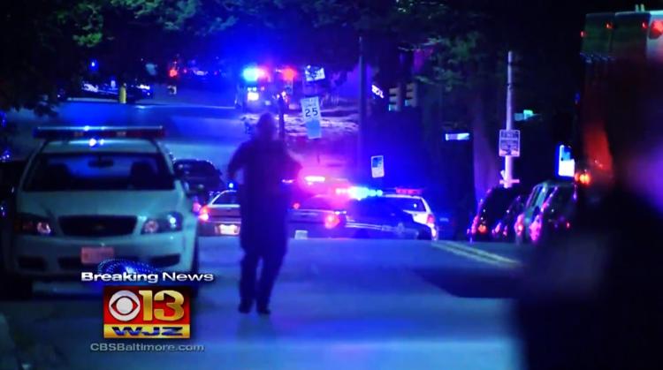 Police secured the scene of the shooting Thursday night