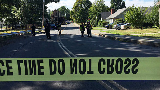 Police shut down Berkeley Street after the crash Tuesday morning