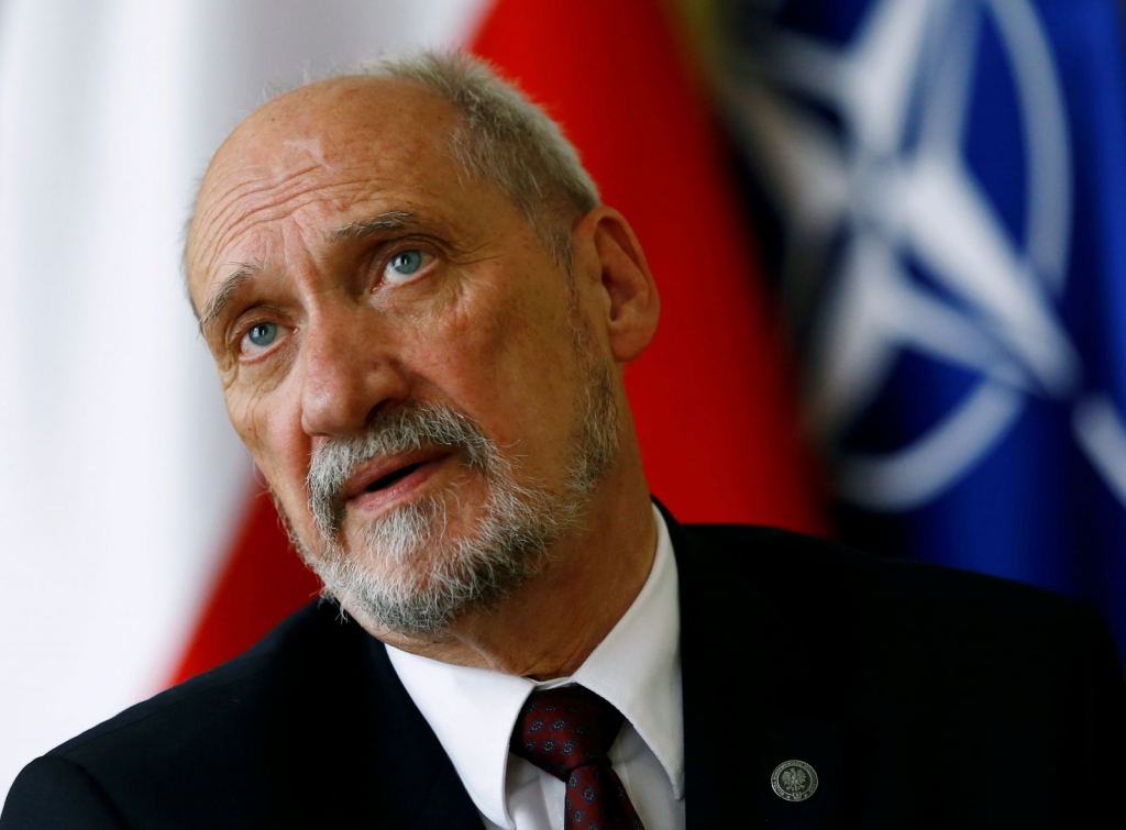 Polish Defence Minister Antoni Macierewicz speaks with Reuters during an interview in Warsaw Poland