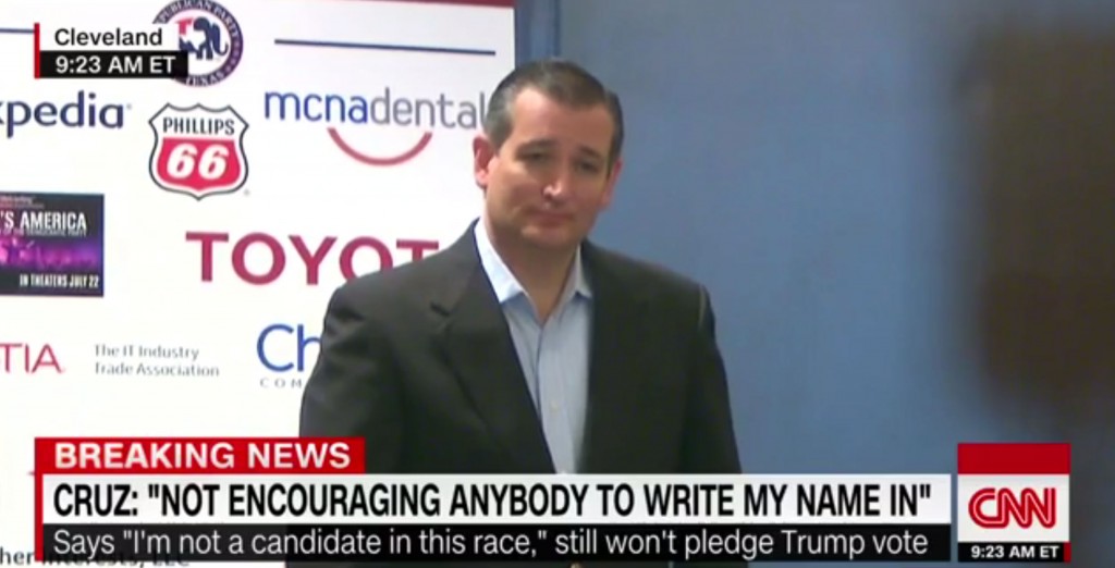 Politics       After Being Booed Off Stage Cruz Explains Why He Didn’t Endorse Trump                by Aaron Rupar Jul 21 2016 10:00