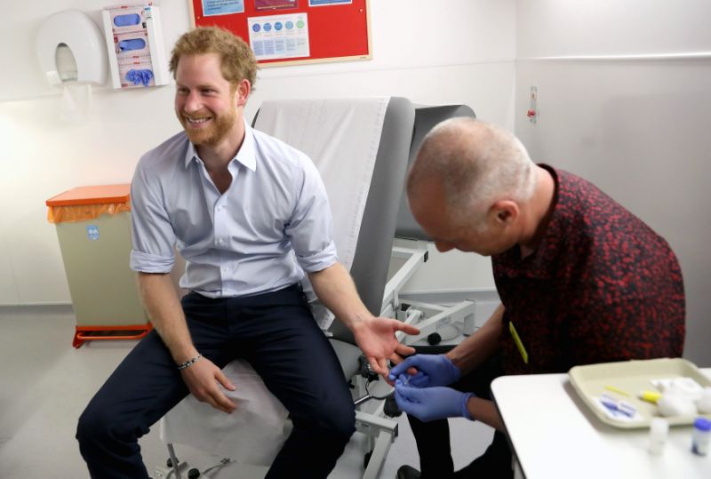 Prince Harry takes instant HIV test results are fine