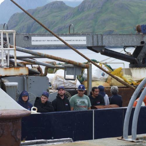 Ships rescue 46 people from sinking boat off Alaska islands