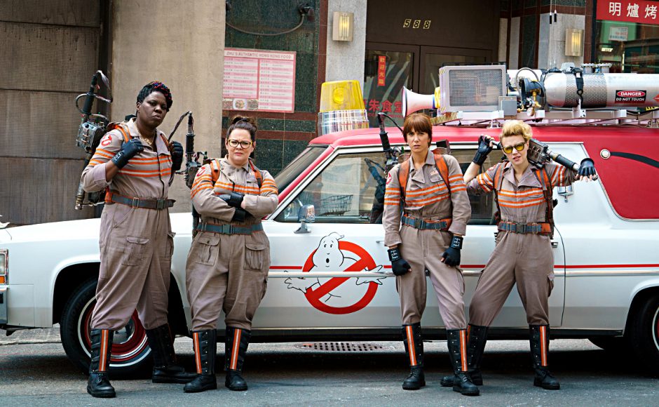 Promotional image for the 'Ghostbusters&#039 reboot. Image via