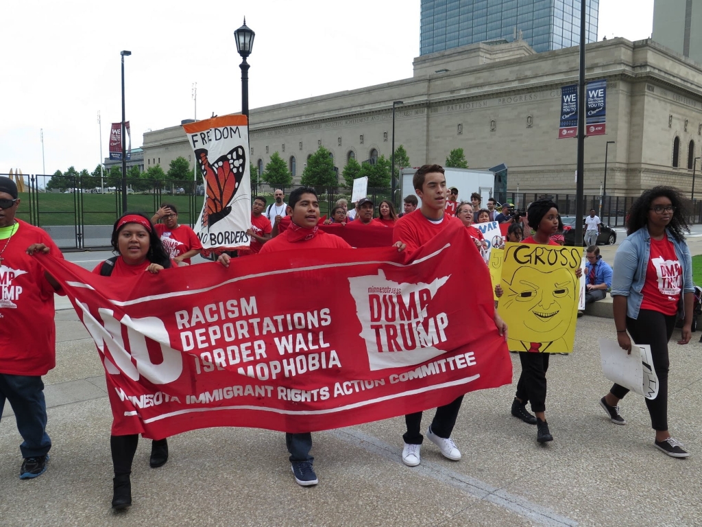 Demonstrators in Cleveland