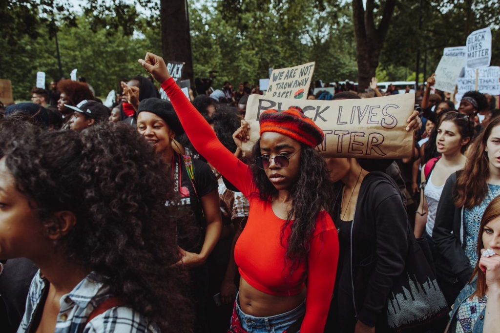 Protesters gathered in London to support Black Lives Matter and call for an end to police violence