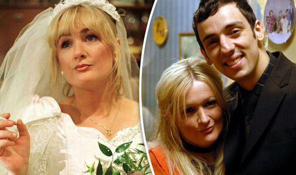 Ralf Little and Caroline Aherne