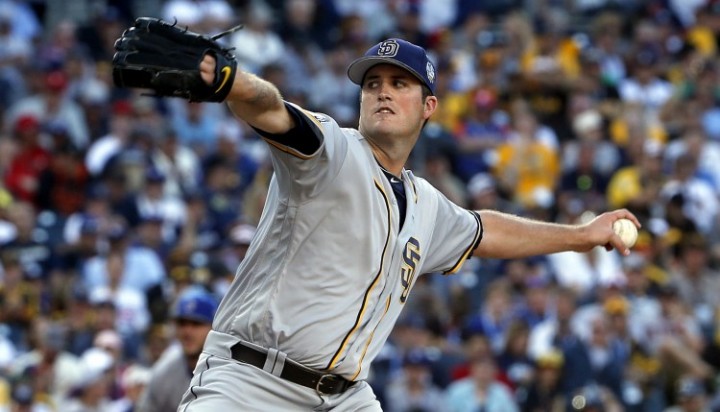 National League's Drew Pomeranz of the San Diego Padres throws during the fourth inning of the MLB baseball All Star Game Tuesday