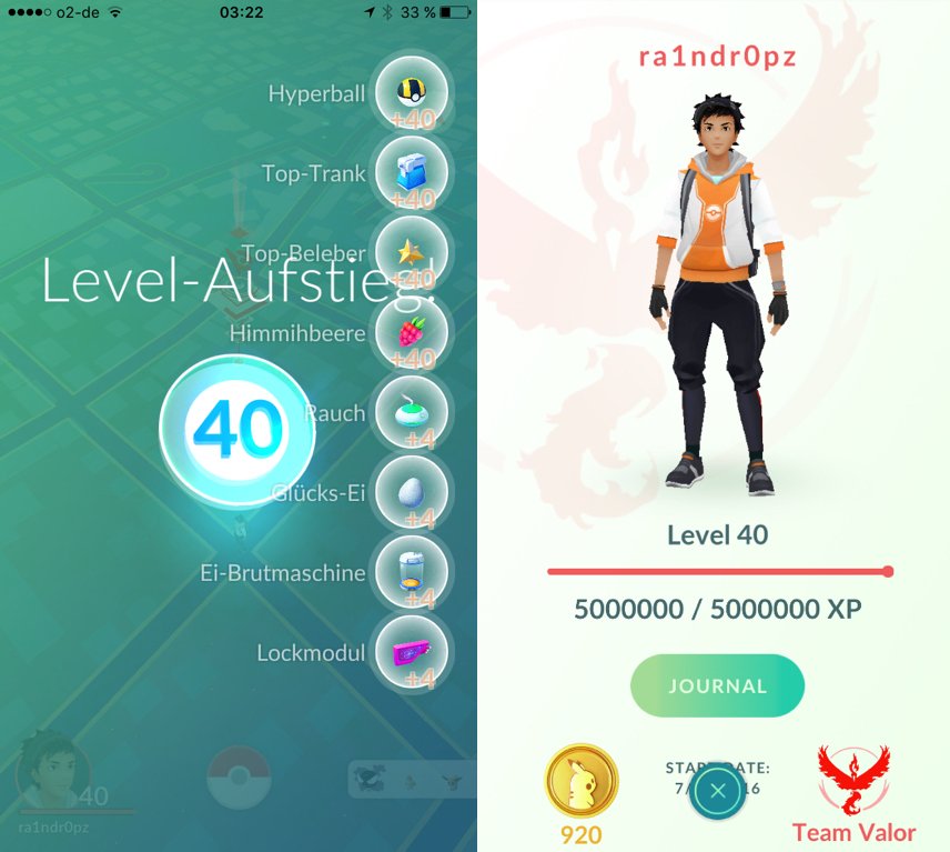 Level 40 Pokemon Go