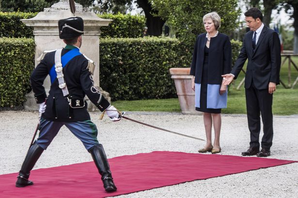 Matteo Renzi and Theresa May