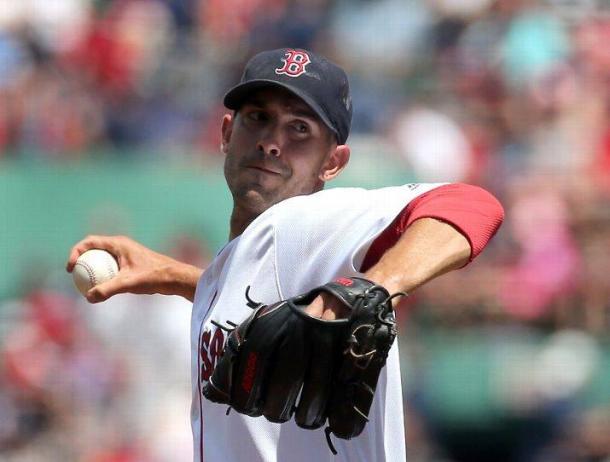 Rick Porcello fanned eight batters in 6.2 innings of work