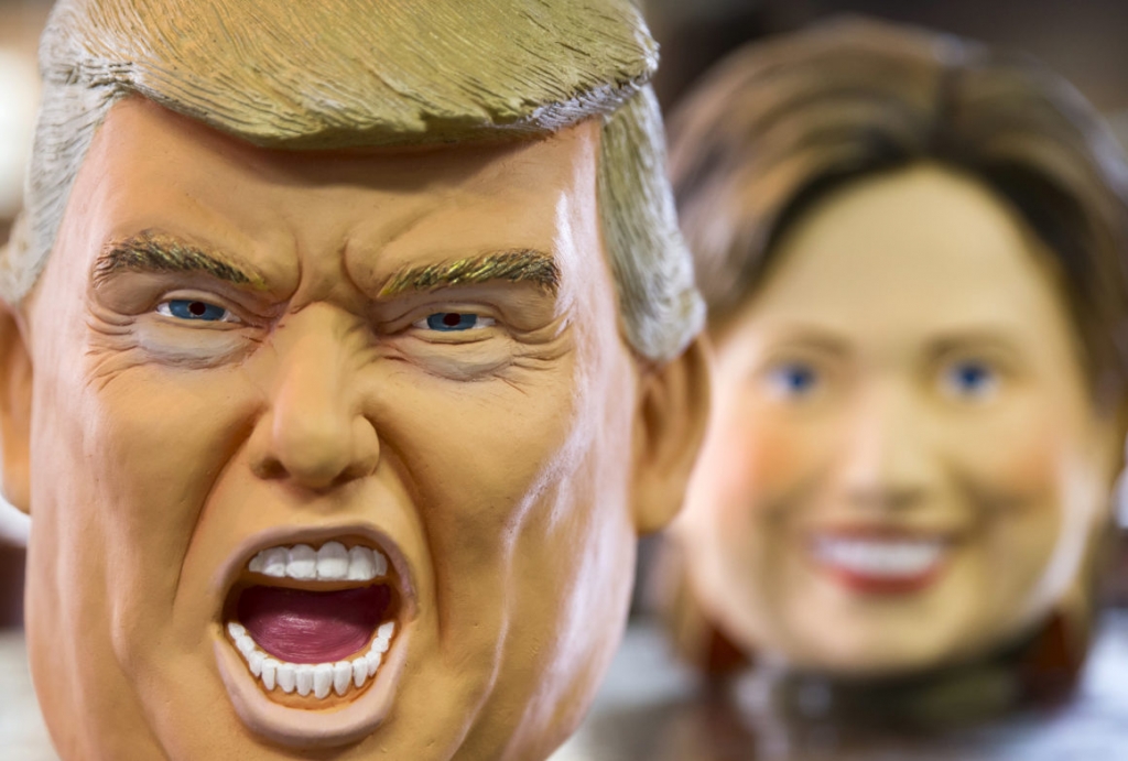 Rubber masks of Hilary Clinton and Donald Trump in Japan | Tomohiro Ohsumi  Getty Images