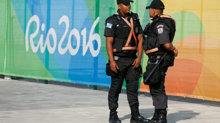 Security forces patrol in Rio ahead of the upcoming Olympic Games