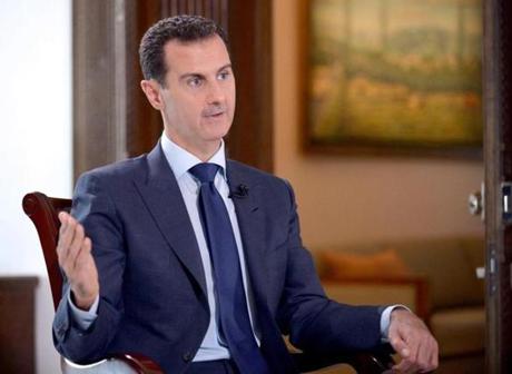 Bashar Assad in an interview with NBC News