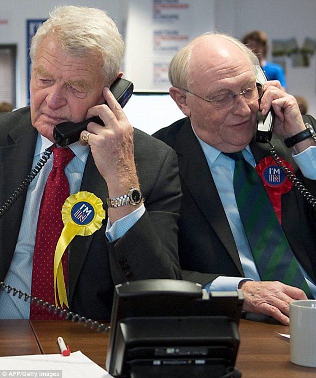 Same team Paddy Ashdown and Neil Kinnock unite during the EU referendum