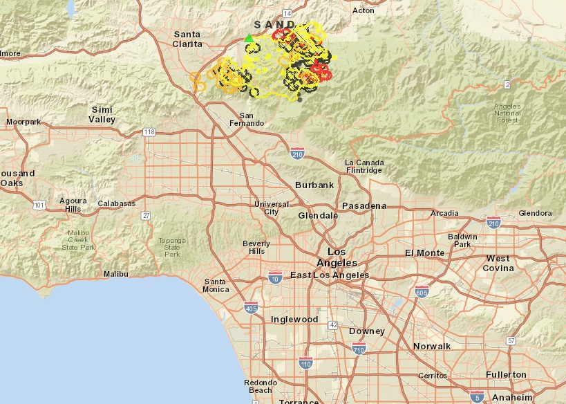 Sand Fire in Santa Clarita 2016