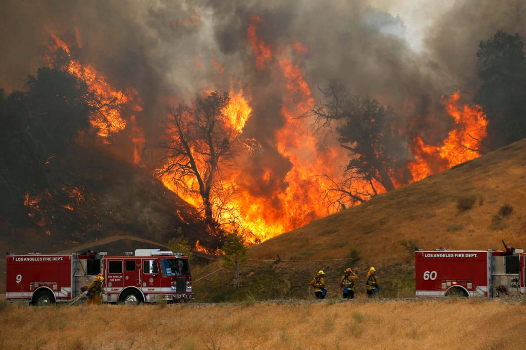 Thousands Forced To Evacuate As California's Sand Fire Continues To Spread