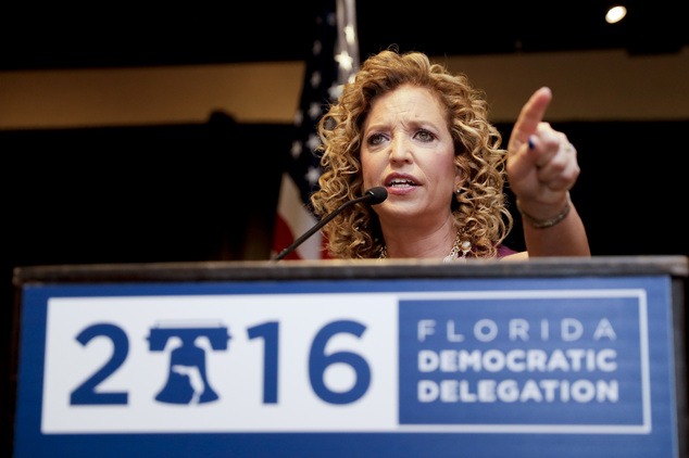 DNC Chairwoman Debbie Wasserman Schultz D-Fla. speaks during a Florida delegation breakfast Monday