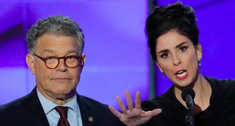 Franke and comedian Sarah Silverman- screengrab