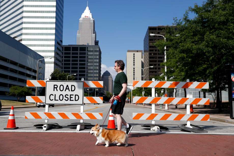 Cleveland in preparation for the Republican National Convention that starts Monday