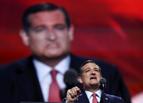 Sen. Ted Cruz addresses the Republican National Convention in Cleveland