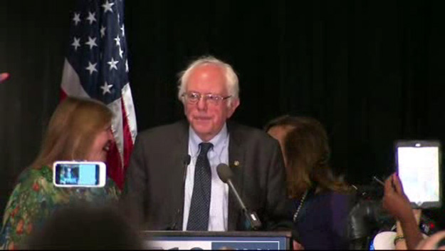 Senator Bernie Sanders made a surprise visit to the Florida delegate breakfast hoping to cool fired up delegates