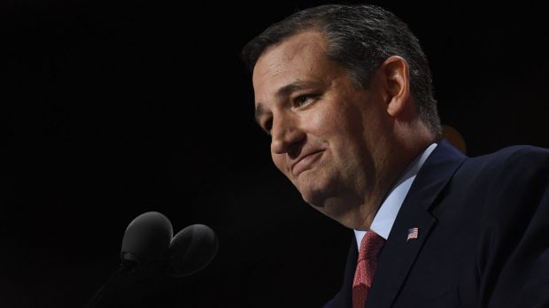 Senator Ted Cruz addresses the delegates during the third day of the Republican National Convention in Cleveland