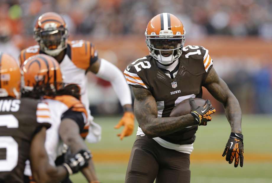 Wide receiver Josh Gordon seen with the Browns in a 2014 game against the Bengals has been suspended since 2015