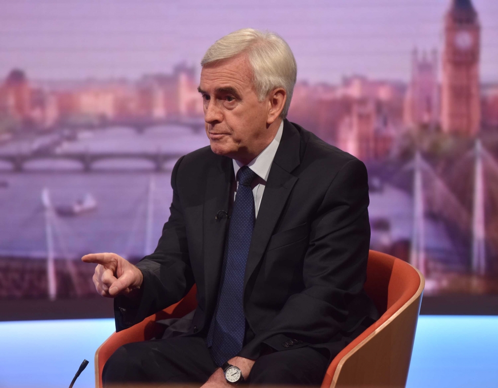 Shadow chancellor John Mc Donnell made a direct appeal to supporters Jeff Overs  BBC