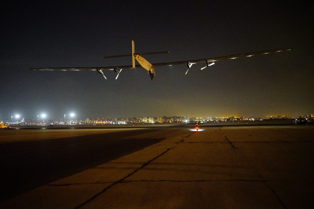 Solar Impulse 2 takes off from Cairo for last leg of round-the-world solar flight to Abu Dhabi UAE