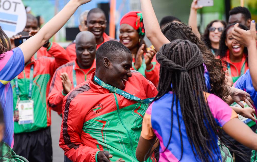 Welcome to Brazil dancers put on a show to greet athletes at Olympic Village