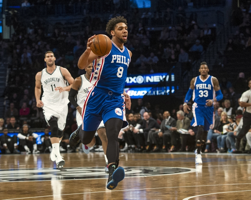 Oct 18 2015 Brooklyn NY USA Philadelphia 76ers center Jahlil Okafor drives the ball to the basket against the Brooklyn Nets at Barclays Center. Mandatory Credit Gregory J. Fisher-USA TODAY Sports