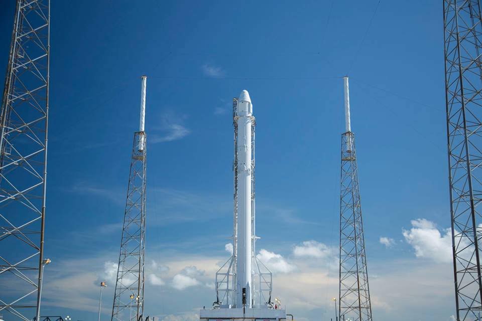 SpaceX Falcon 9 rocket at Cape Canaveral Air Force Station in Florida