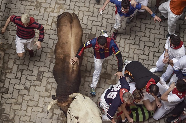 Two gored in Pamplona bull run