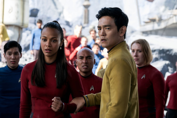 Zoe Saldana plays Uhura and John Cho plays Sulu. See PA Feature FILM Reviews