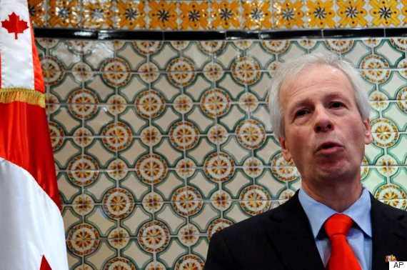 Stephane Dion speaks during a press conference May 21