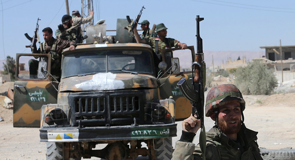 Syrian soldiers in the province of Homs