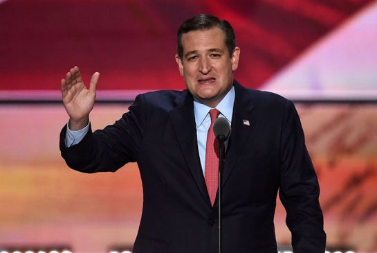 Texas Sen. Ted Cruz was interrupted by chants and loudly booed while speaking at the Republican National Convention on Wednesday