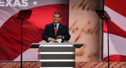 Ted Cruz takes the stage at the Republican National Convention